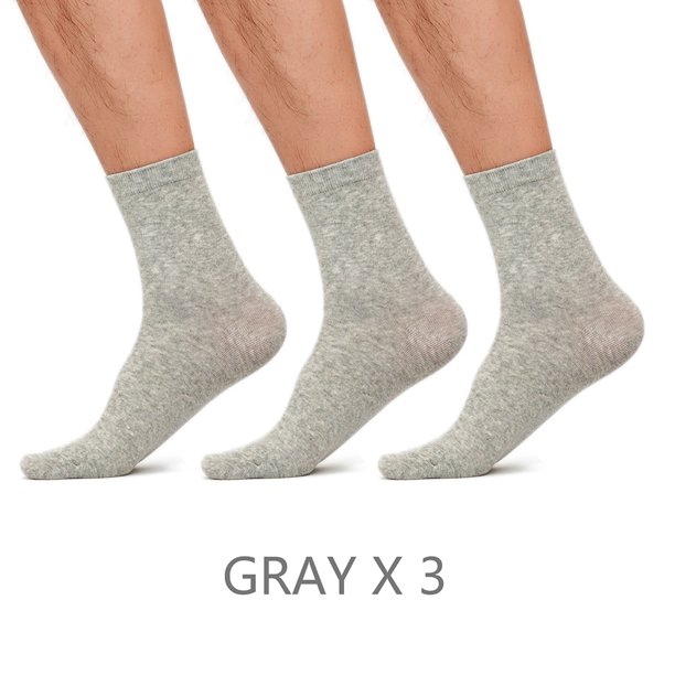 3 par/lote de nuevos calcetines de algodón para hombre, nuevos estilos, calcetines negros de negocios para hombre, calcetines suaves transpirables de otoño y primavera para hombre, blanco, talla grande Tan Jianjun unisex