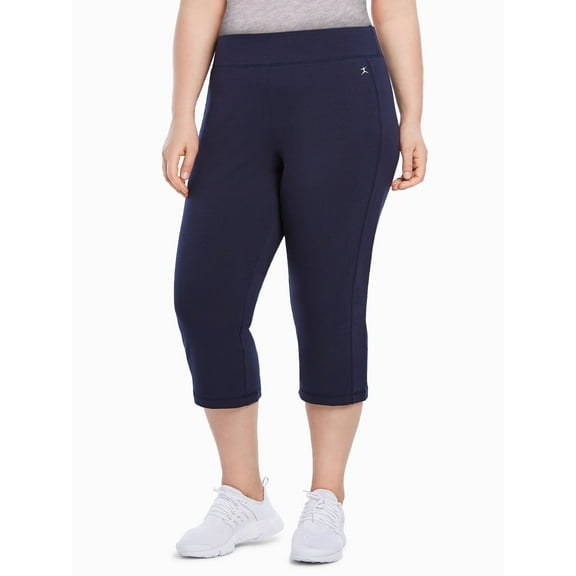 Danskin Women's Plus size Active Sleek Fit Yoga Crop