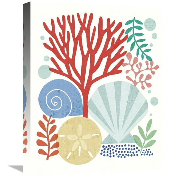 Global Gallery's 'Under Sea Treasures V' By Michael Mullan Stretched Canvas Wall Art