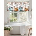 thumbnail image 6 of Rustic Fall Thanksgiving Kitchen Valances for Windows Orange Blue White Pumpkins Leaf Valance Curtains&nbsp; for Kitchen /Living Room/Bedroom/ Bathroom Decor, 54"x18 " ,Rod Pocket 1 Panel,, 6 of 8