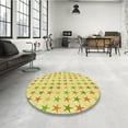 thumbnail image 4 of Ahgly Company Machine Washable Indoor Square Transitional Orange Gold Area Rugs, 7' Square, 4 of 7