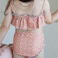 thumbnail image 4 of ‌LYMAYTER‌ ‌Baby Girl Bikini Set Toddler Adjustable Strap Swimwear Tankini Swimsuit Set 6M-8Y, 4 of 8