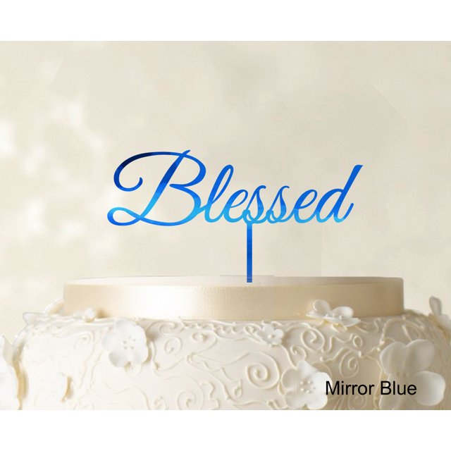 Monogram Cake Topper Personalized Mirror Cake Topper Color Option Available 5-7 Inches Wide