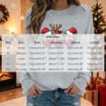 thumbnail image 3 of Ecqkame Womens Crew Neck Sweatshirts Christmas Print Long Sleeve Casual Loose Pullover Top Holiday Daily Comfy Fit Sweatshirt Gray M, 3 of 7