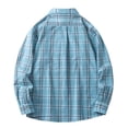 thumbnail image 3 of BVnarty Plaid Shirts for Men Vintage Plaid Button Pocket Lapel Shirt for Men, Long Sleeve Casual Top, Comfortable Polyester Blouse for Fall Wear, 3 of 3