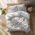 thumbnail image 2 of Vintage Brown Floral Duvet Cover Set Twin Size Farmhouse Flower Pastoral Style Soft Lightweight Comforter Covers 4 Piece Bedding Set with 1 Duvet Cover 1 Bed Sheet & 2 Pillow Shams, 2 of 8