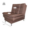 thumbnail image 4 of Sillón Individual Moderno Ocasional Reclinable 3 posiciones NORVAL  estructura de madera patas metálicas tela de Lino, 4 of 8