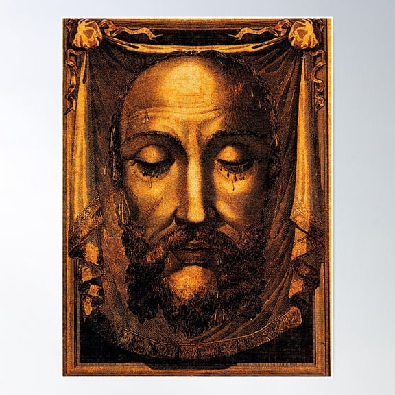 Holy Face Of Jesus Poster Wall Art, Modern Wall Decor For Living Room Bedroom, 12x18 UNFRAMED