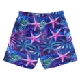 thumbnail image 7 of FORMRS Boys Swim Trunks Quick Dry Mesh Liner Boardshorts Sizes XS-XL, Neon Pink Starfish, 7 of 7