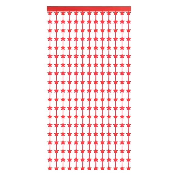 Bright Red Stars Backdrop Bright Red Curtains 3.3x6.6ft Glitter Star Twinkle Decor Foil Fringe Garland Banner Decorations for New Year Birthday Party Wedding Celebration