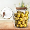 thumbnail image 6 of HOOWIFFY Transparent Glass Cereal Container with Airtight Wooden Lid for Dry Food Storage and Kitchen Organization, 6 of 6