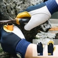 thumbnail image 2 of YIGSECU Ventilated Back Adjustable Strap Ergonomic Gloves for Construction Gardening, 2 of 9