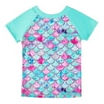 thumbnail image 4 of Godderr Girls Rash Guard 2-Piece Swimwear Fish Scale Pattern Swimwear Upf 50+ Uv for 4-12Y, 4 of 6