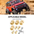 thumbnail image 3 of ZheElen 9pcs 1/24 Brass Wheel Hex Mount For SCX24 Crawler Strong RC Car Accessories Replacement Parts RC Upgrade Part RC Car Part, 3 of 6