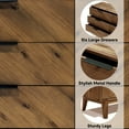 thumbnail image 3 of Megsu Veyron 6 Drawers Dresser for Bedroom, Acacia Wood, 54” Wide with Soft-Close Glides, Mid Century Modern Dresser, Waterproof & Scratch Resistant, Spacious Storage, Easy Setup, Walnut, 3 of 10