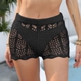 thumbnail image 2 of REDARER Womens Crochet Lace Cover Up Shorts High Waist for Summer Beach and Bikini Swimwear,L, 2 of 7