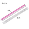 thumbnail image 3 of Straight Ruler 12 Inch Metric English System with Hole Measuring Tool, Hot Pink, 3 Pieces, 3 of 5