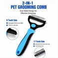 thumbnail image 2 of Vivanchor Pet Pro, Double-Sided Pet Pro Grooming Tool, Pets Knotter Dogs and Cats for Grooming Hair Pets Tools, Pet Grooming Tool for Removing Loose Hair, Mats, Tangles Undercoat (blue+comb), 2 of 7