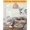 thumbnail image 5 of 13 Inch Round Placemats Set of 4, Spring Mushrooms Non Slip Heat Insulation PP Table Mats, Farmhouse Pastoral Botanical Gray Plaid Washable Place Mats for Kitchen Dining Party Table Decor, 5 of 7