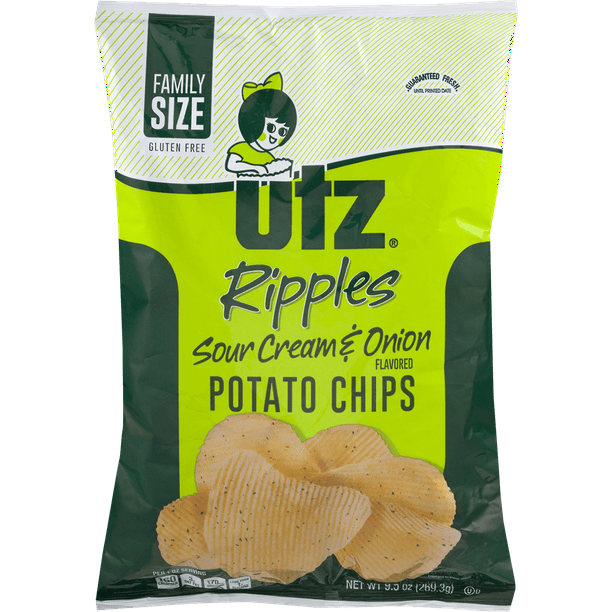 Utz Ripples Potato Chips Sour Cream & Onion