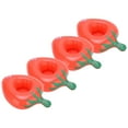 thumbnail image 3 of 10Pcs Strawberry Shaped Inflatable Cup Coasters Pool Floating Coaster Kids Bath Toys, 3 of 9