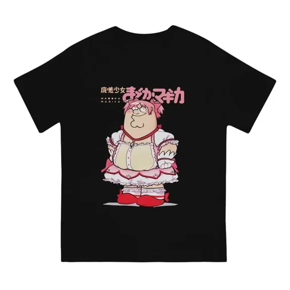 Funny Magical Girl Classic Men TShirt Puella Magi Madoka Magica Anime Tops 100%