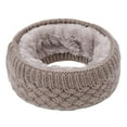 thumbnail image 2 of SPRING PARK Scarf for Women Men Double Velvet Thick Ribbed Knit Neck Warmer Collar Scarf Fleece Lined Circle Loop Scarves, 2 of 6