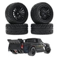 thumbnail image 4 of Upgrade RC Car Tires 1/16 Vehicles Model Accessories Replacement Assembly Spare Parts Model Modified 4Pcs Wheel for SG1604 Teenager Adults , Black, 4 of 7