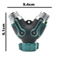 thumbnail image 2 of Divisor de agua de 2 vías resistente, divisor de grifo de agua, babero de manguera, divisor de manguera de jardín, conector de manguera de jardín 1,23 cp, 2 of 5