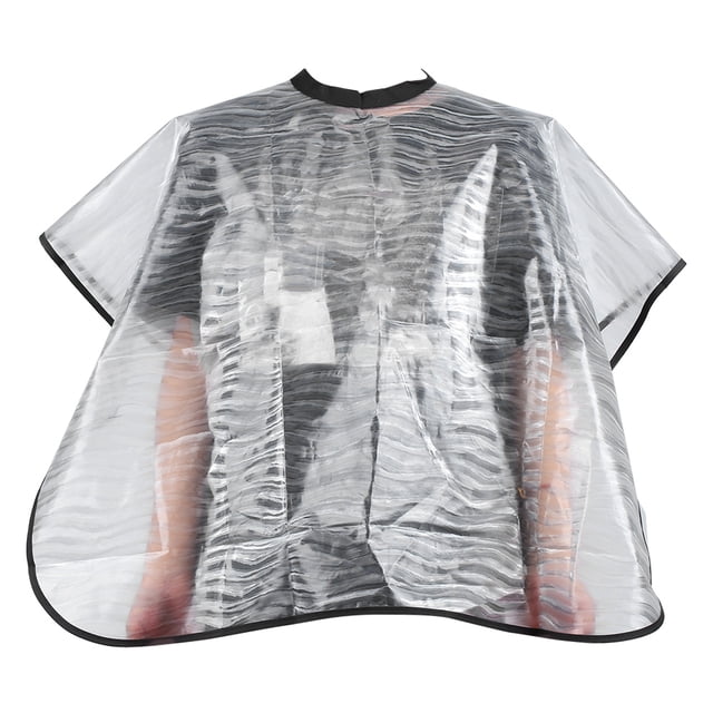 Hair Dyeing Shawl, Durable In Use Haircut Cape, Fine Workmanship For Beauty Salon Family Salon Transparent,Gray