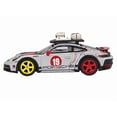 thumbnail image 3 of Porsche 911 Dakar #19 "Uncle Rally" Gray with Graphics and Roof Rack Limited Edition 1/64 Diecast Model Car by Mini GT, 3 of 6