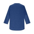 thumbnail image 5 of Lumtrix Womens Workout Tops 3/4 Sleeve Sport Shirts Crew Neck Casual Tunic for Hiking Running Dark Blue 3XL, 5 of 6