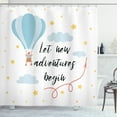 thumbnail image 1 of Ambesonne Adventure Shower Curtain, Air Balloon Sky Words, 69"Wx70"L, Multicolor, 1 of 3