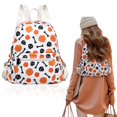 thumbnail image 2 of Lightweight Large Capacity Halloween Backpack For Adults, Multi Pocket Travel School Bag With Spooky Print, Versatile Shoulder Bag For Camping, White, 2 of 9
