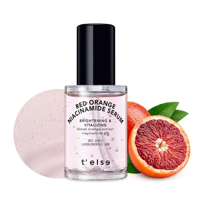 T'else Suero de niacinamida de naranja roja 1.0 fl oz 1.05 Fl.oz Mejora de imperfecciones y defectos de la piel Gel hidratante Fórmula Loción Rica en vitaminas y pantenol Cuidado facial Textura suave