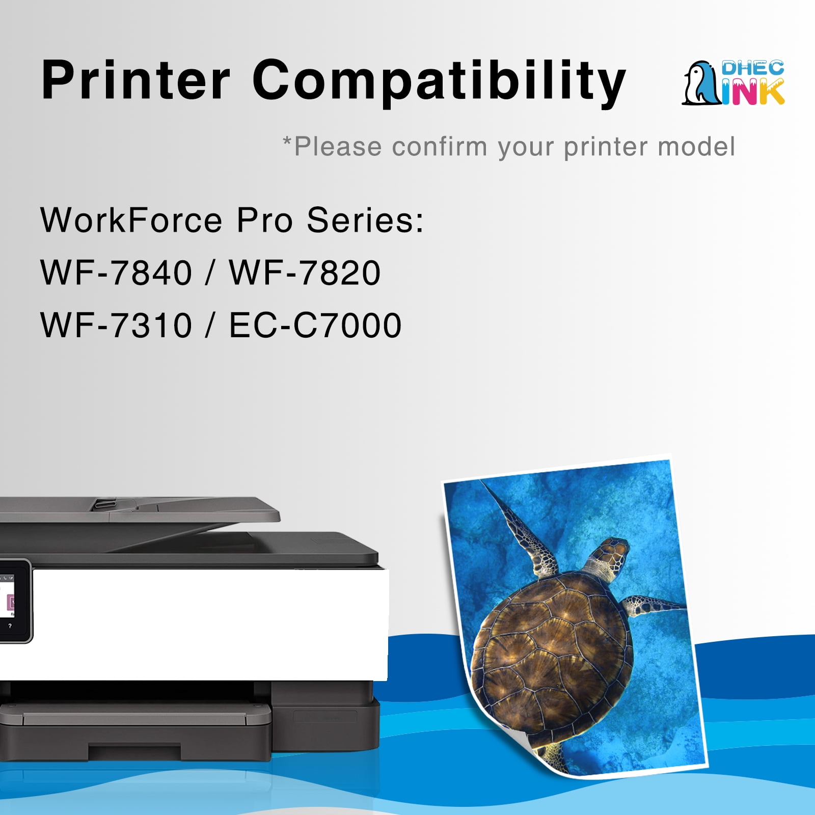 DHECINK Ink Cartridge Compatible for Epson 812 Ink Cartridges for Epson 812XL Printer Ink for Workforce Pro WF-7820 WF-7840 (Black Cyan Magenta Yellow)