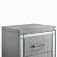 thumbnail image 5 of New Classic Furniture Modern Nightstand with 3 Drawers, Silver, 5 of 7