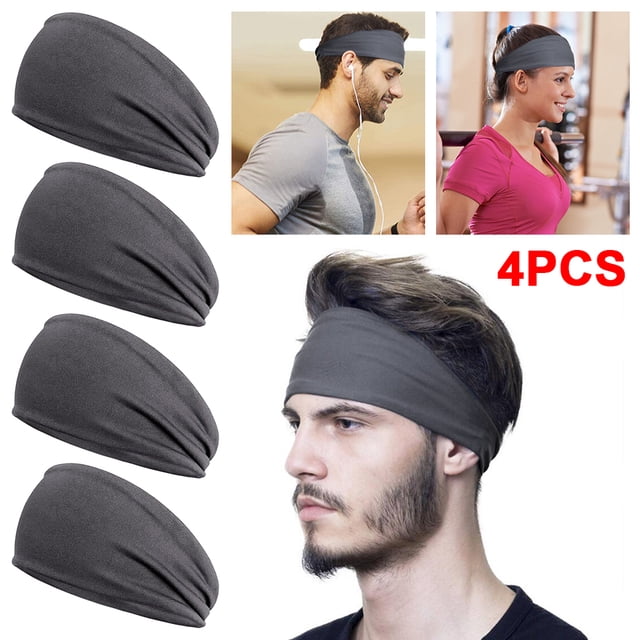 Banda para El Sudor Hombre Y Mujer Elástica Correr Diadema Secado Rápido (gris Oscuro)