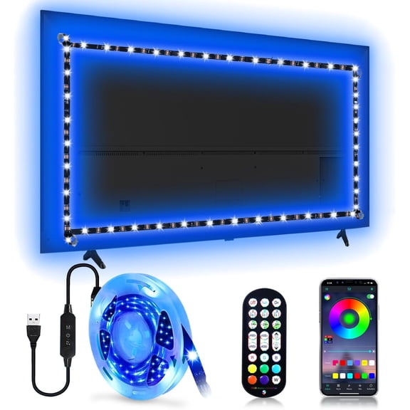 Led Lights for TV Led Backlight, 13.1ft TV Led Light Strip for 45-60 inch tv lights That change with Backlights, RGB Led TV Light with Remote, Sync APP Control USB