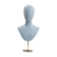 thumbnail image 1 of Cabeza de maniquí práctica y moderna con altura ajustable para exhibición de sombreros de mesa. Azul, 1 of 9
