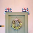 thumbnail image 4 of Yhmxh 2 Pcs Independence Day Door Corner Frame Decoration, Wooden Patriotic Celebration Door Toppers 4th of July Decor USA Red White Blue Heart Stars Gnome Decor for Memorial Day Party, 4 of 6