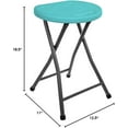 thumbnail image 2 of Mintra Folding Stools - 18.5in Height, Metal, Heavy Duty (1 Pack, Teal), 2 of 5
