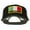 Black Grey, variant on Italy Flag Embroidered Patched Big Size Washed Mesh Cap - Black Grey XL-3XL
