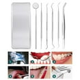 6pc dental hygiene tool kit dentist tartar scraper scaler dental