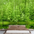 thumbnail image 3 of wall26 - Boreal Forest Reflected in River Natural Background - Removable Wall Mural | Self-Adhesive Large Wallpaper - 100x144 inches, 3 of 6