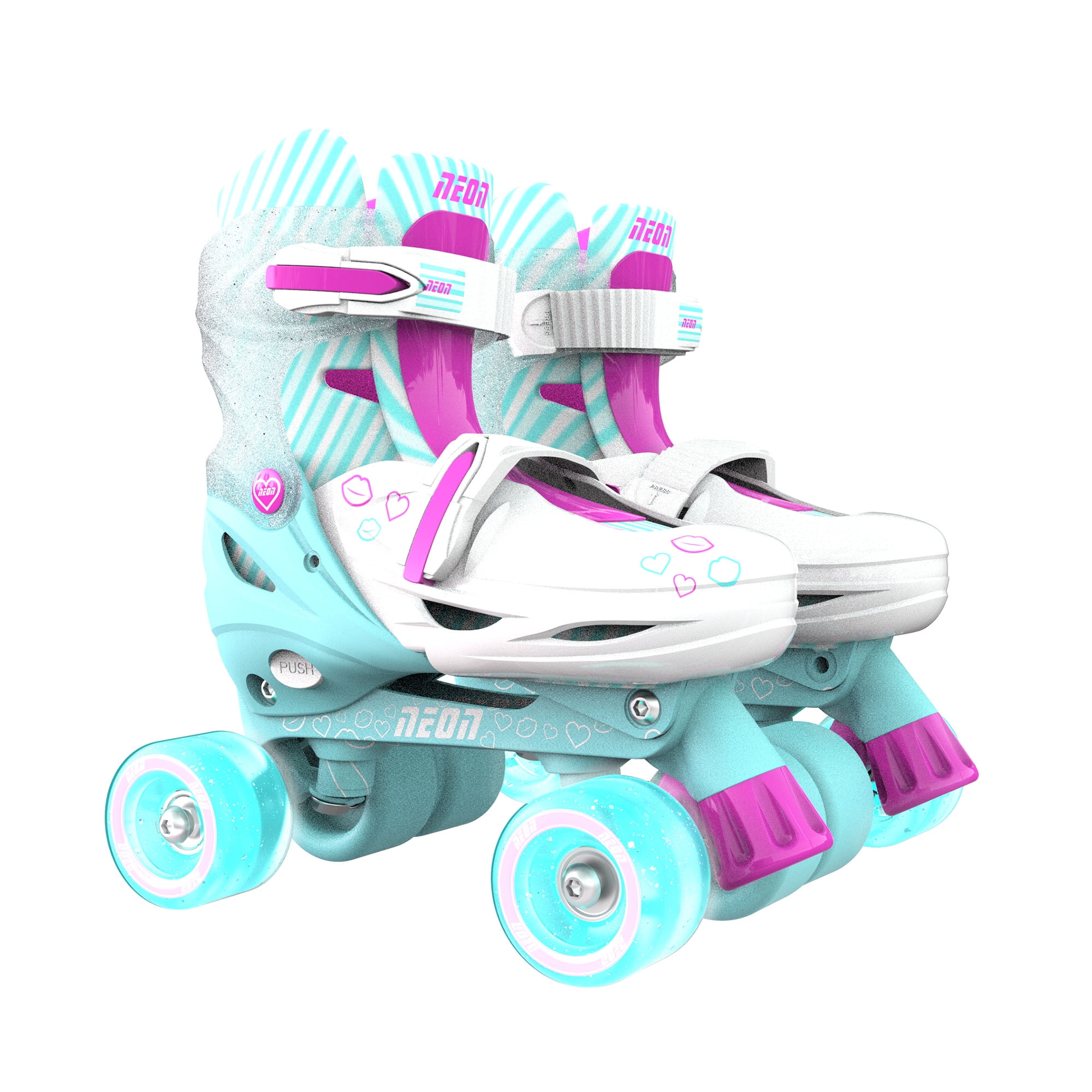 limoen andere Ongepast Neon Combo 2-in-1 Child Skates Inline and Quad - Girls, Size 3-6, One Pair,  Pink/ Green - Walmart.com