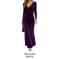 thumbnail image 2 of Vestido de Noche Elegante con Cuello en V para Mujer Qarigey Azul S, 2 of 6