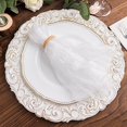 thumbnail image 6 of Balsa Circle 5 White Sheer Crinkled Organza Dinner Table Napkins Wedding Party Events Reception Decorations Supplies, 6 of 8