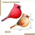 thumbnail image 5 of 2PCS Small Cardinal Figurines, Loving Cardinals Present for Couple, Carved Bird Figurine Decor for Home and Outdoor Display, 5 of 6