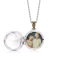 thumbnail image 5 of Ross-Simons Two-Tone Sterling Silver Bali-Style Locket Necklace, Women's, Adult, 5 of 6